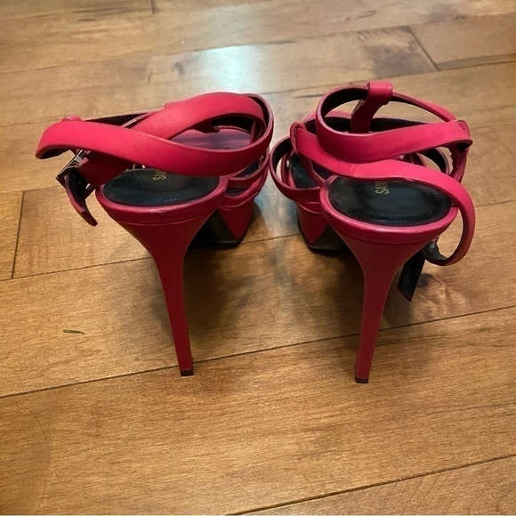Yves Saint Laurent Bianca Platform Heels Sandals in Bright Pink Fuchsia • EU 37 - Picture 9 of 11